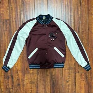 COACH Reversible Cloud Souvenir Jacket Size XS Satin Snap Button